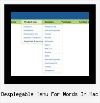 Desplegable Menu For Words In Mac Javascript Floating Menu