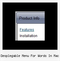 Desplegable Menu For Words In Mac Menu Dhtml Frame
