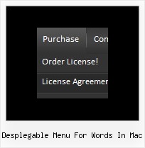 Desplegable Menu For Words In Mac Xp Style Navigation Bar