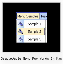 Desplegable Menu For Words In Mac Dynamic Menus Html Javascript