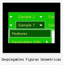 Desplegables Figuras Geometricas Web Design Navigation Samples