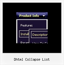 Dhtml Collapse List Folding Menu Vertical