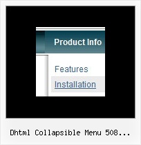 Dhtml Collapsible Menu 508 Compliance Collapsing Horizontal Flat Menu