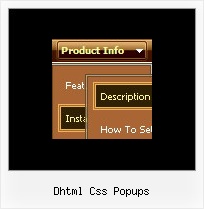 Dhtml Css Popups Javascript Menu Navigation