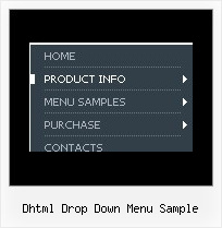 Dhtml Drop Down Menu Sample Examples Menu Websites