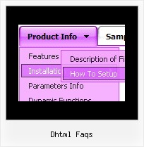 Dhtml Faqs Website Menu Style Example