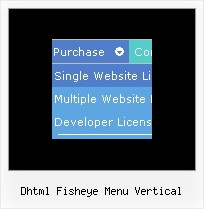 Dhtml Fisheye Menu Vertical Web Menu Bar