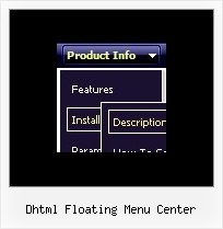 Dhtml Floating Menu Center Javascript Horizontal Menu Sample