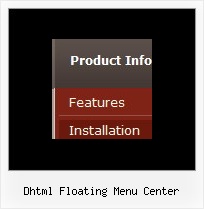 Dhtml Floating Menu Center Dynamic Menus Samples