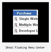 Dhtml Floating Menu Center Dropdown Menu Layers