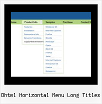 Dhtml Horizontal Menu Long Titles Cross Browser Pull Down Menus