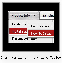 Dhtml Horizontal Menu Long Titles Fly Out Menu Sample