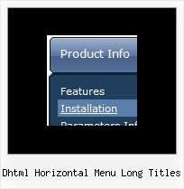 Dhtml Horizontal Menu Long Titles Position Dhtml Scrolling