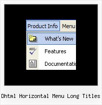 Dhtml Horizontal Menu Long Titles Navbar Creator