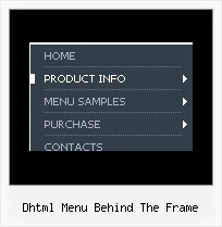 Dhtml Menu Behind The Frame Dhtml Toolbar Menu
