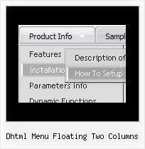 Dhtml Menu Floating Two Columns Web Menu Script