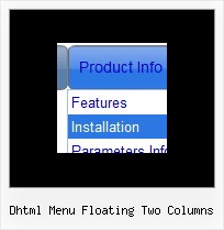 Dhtml Menu Floating Two Columns Javascript Menu Horizontal Frames