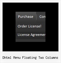 Dhtml Menu Floating Two Columns Navigation Menu Creator