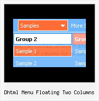 Dhtml Menu Floating Two Columns Best Javascript Navigation