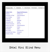 Dhtml Mini Blind Menu Mouse Over Drop Down Menu And Download