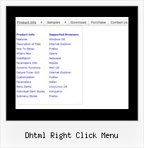 Dhtml Right Click Menu Javascript Mouseover Drop Down