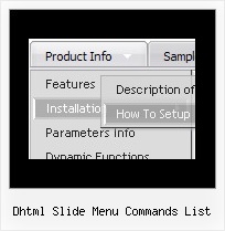 Dhtml Slide Menu Commands List Javascript Context Menu