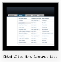 Dhtml Slide Menu Commands List Cross Frame Drop Down Rollover Menus