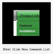 Dhtml Slide Menu Commands List Collapse Menu Javascript Example