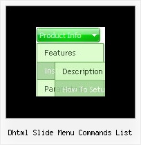 Dhtml Slide Menu Commands List Animated Menu Javascript