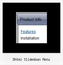 Dhtml Slidedown Menu Tree Javascript Menu