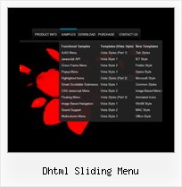 Dhtml Sliding Menu Mouseover Menu Down