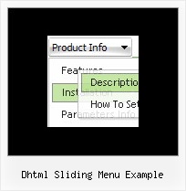 Dhtml Sliding Menu Example Dhtml Effect Flat Drop Down