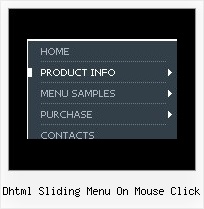 Dhtml Sliding Menu On Mouse Click Vertical Navigation Tab Example