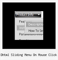 Dhtml Sliding Menu On Mouse Click Menu Desplegable Con Javascript
