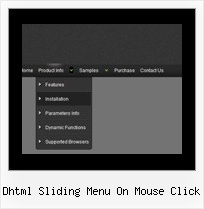 Dhtml Sliding Menu On Mouse Click Navigation Bar Submenu