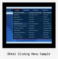 Dhtml Sliding Menu Sample Xp Javascript Menu