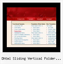 Dhtml Sliding Vertical Folder Menu List Dynamic Expand Html Examples