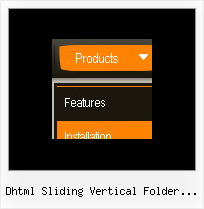 Dhtml Sliding Vertical Folder Menu List Collapsible Menu Mouseover