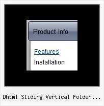 Dhtml Sliding Vertical Folder Menu List Dropdown Menu Rollover Menu