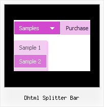 Dhtml Splitter Bar Creating Dynamic Menus