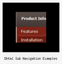 Dhtml Sub Navigation Examples Fly Out Menus Example