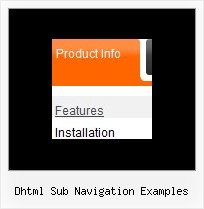 Dhtml Sub Navigation Examples Javascript Hover Menus