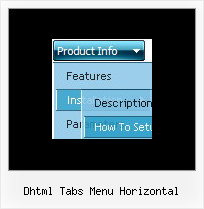 Dhtml Tabs Menu Horizontal Menu Navigation Example Mouseover