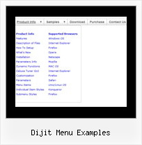 Dijit Menu Examples Onmouseover Example