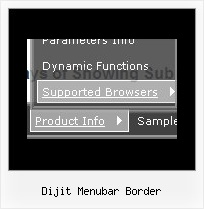 Dijit Menubar Border Pop Down Menu Code