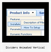 Dividers Animated Vertical Menu Vertical Drop Down