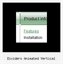 Dividers Animated Vertical Drop Down Menus Example