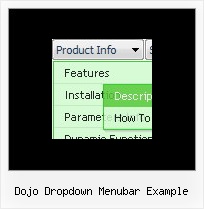 Dojo Dropdown Menubar Example Transparent Menu Rollover