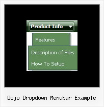 Dojo Dropdown Menubar Example Pulldown Menu Examples