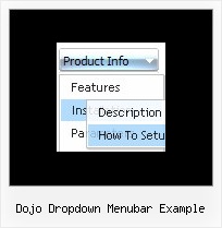 Dojo Dropdown Menubar Example Menu Using Css